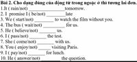 Cho Dạng Đúng Của Từ Trong Ngoặc Đối Với Môn Tiếng Anh Phân Loại Từ